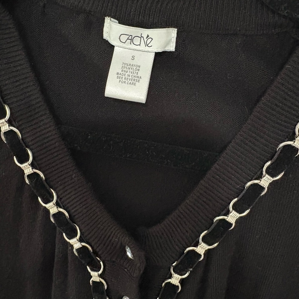 Cache Chain-Trim Cardigan - Picture 3 of 7